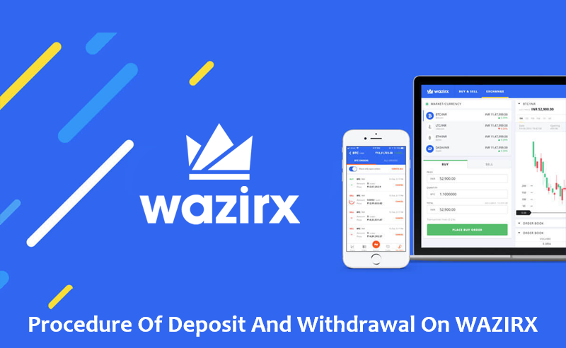 Procedure of deposit and withdrawal on 